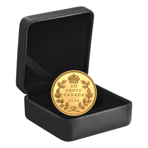 1 oz Canada's Rarest Coins 1936 Dot 10 Cents Gold Coin | Royal Canadian Mint