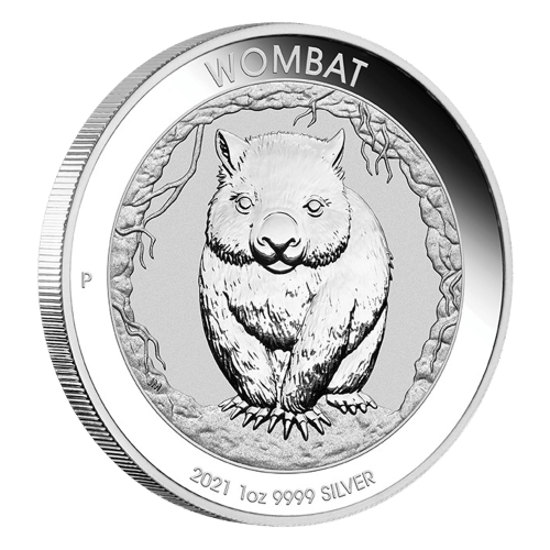 Pièce 1 once d'argent Wombat australien 2021 | Monnaie de Perth