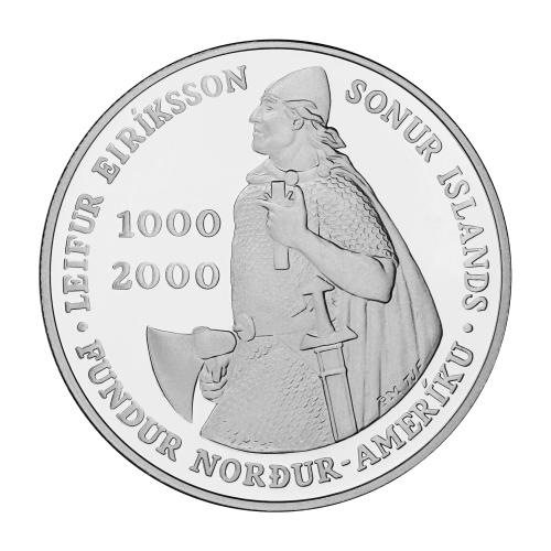 1000 Kronur Sterling Silver Coin