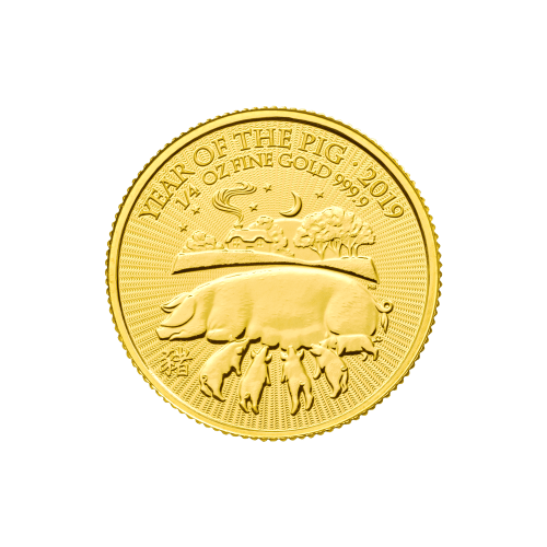 1/4 oz 2019 Lunar Year of the Pig Gold Coin | The Royal Mint