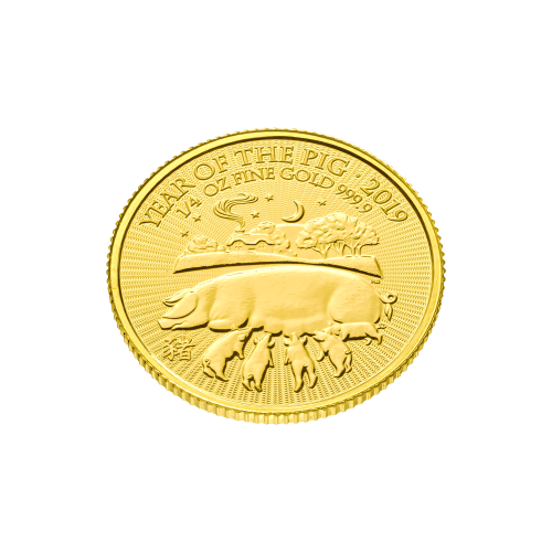 1/4 oz 2019 Lunar Year of the Pig Gold Coin | The Royal Mint