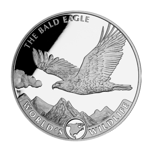 1 oz 2021 Congo World's Wild Life | Bald Eagle Silver Coin