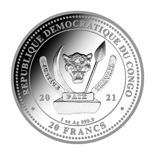 1 oz 2021 Congo World's Wild Life | Bald Eagle Silver Coin