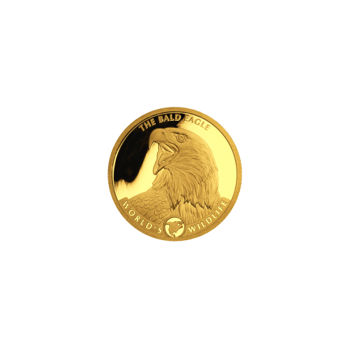 0.5 gram 2021 Congo World's Wildlife: Bald Eagle Gold Coin