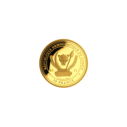 0.5 gram 2021 Congo World's Wildlife: Bald Eagle Gold Coin