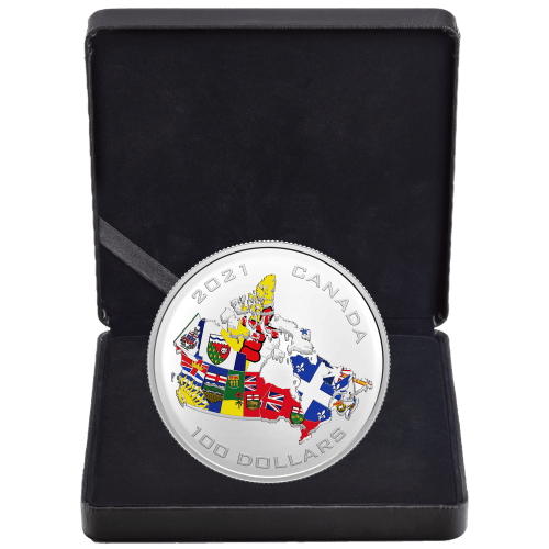 10 oz 2021 Canada's Provincial and Territorial Flags Silver Coin | Royal Canadian Mint