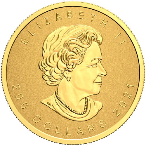Pièce d'or Super incuse Feuille d'érable canadienne 2021 de 2 onces