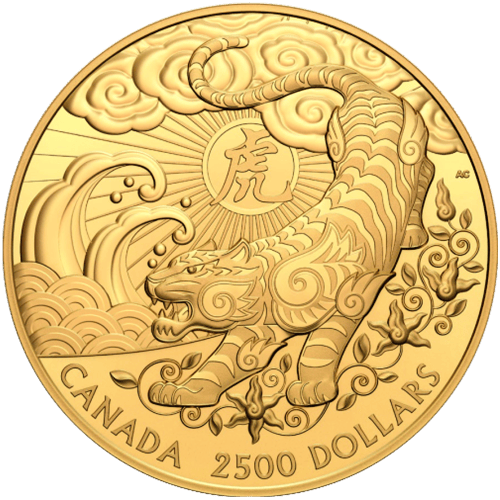 1 kilo 2022 Lunar Year of the Tiger Gold Coin | Royal Canadian