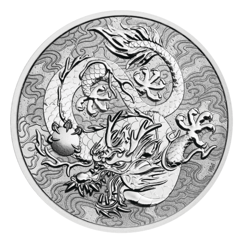 Pièce 1 once d'argent Dragon | Mythes et légendes chinoises Australie 2021 | Monnaie de Perth