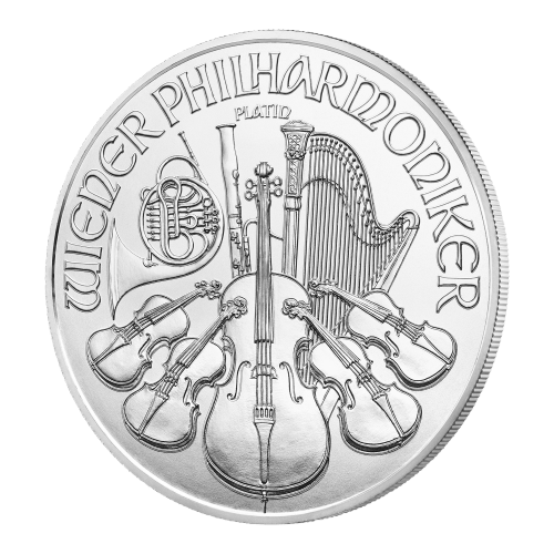 Pièce 1 once de platine Philharmonique autrichienne 2021 | Monnaie autrichienne