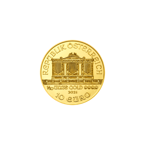 Pièce d'or Philharmonique d'Autriche 2021 de 1/10 once