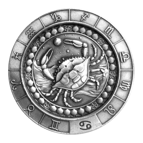 1 oz Zodiac Sign Cancer Silver Round | Monarch Precious Metals