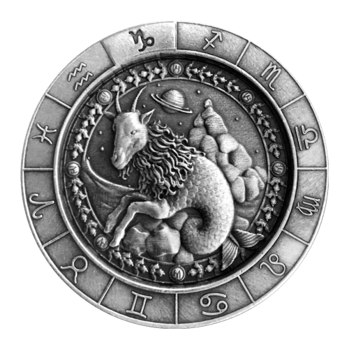 1 once Ronde d'argent Signe du zodiaque : Capricorne | Monarch Precious Metals