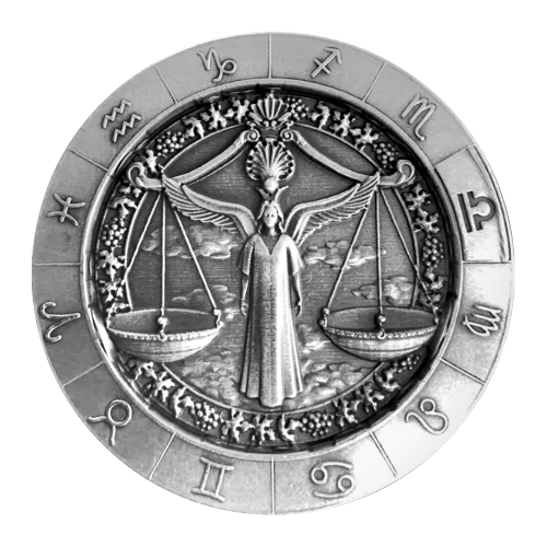 Ronde 1 once d'argent Signe du zodiaque Bélier | Monarch Precious Metals
