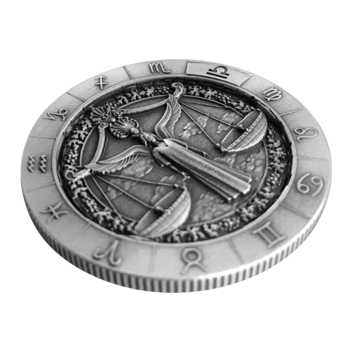 Ronde 1 once d'argent Signe du zodiaque Bélier | Monarch Precious Metals