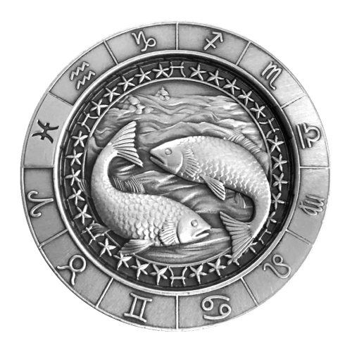ZODIAC BEAUTIES PISCES(うお座) 純銀 メダル 1 oz Zodiac Sign Pisces Silver Round | Monarch Precious Metals