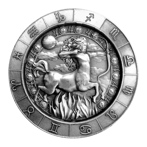 1 oz Zodiac Sign Sagittarius Silver Round | Monarch Precious Metals