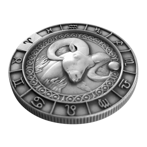1 oz Zodiac Sign Aries Silver Round | Monarch Precious Metals