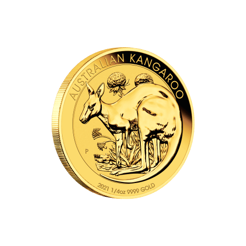 Pièce 1/4 once d'or Kangourou australien 2021 | Monnaie de Perth