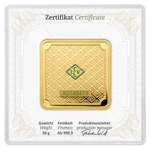 50 gram Gold Bar | Geiger Edelmetalle