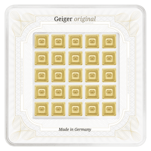 25 x 1 gram Gold Bar MultiCard | Geiger Edelmetalle | Silver Gold