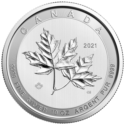 10 oz 2021 Magnificent Maple Leaves Silver Coin | Royal Canadian