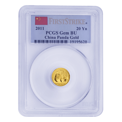 Ensemble de 5 pièces d'or 2011 Premières pièces frappées Panda Chine Prestige | Monnaie chinoise