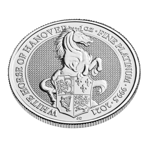 1 oz 2021 Queen's Beasts: White Horse of Hanover Platinum Coin | The Royal Mint