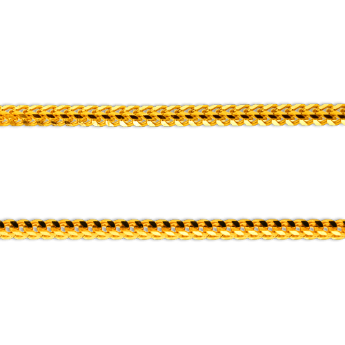 Collier en or 22 carats en maille queue de renard de 27,0 grammes