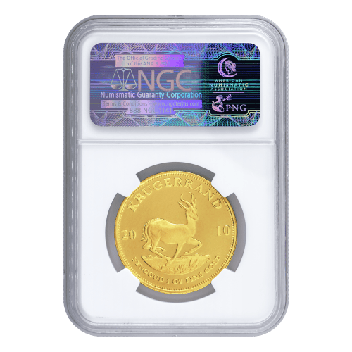 1 oz 2010 Krugerrand NGC PF-70 Ultra Cameo Gold Coin | Silver Gold