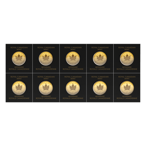 10 gram (10 x 1 g) 2021 MapleGram Sheet of Gold Coins | Royal Canadian Mint