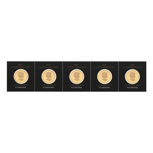5 gram (5 x 1 g) 2021 MapleGram Sheet of Gold Coins | Royal Canadian Mint