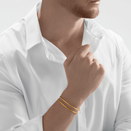 30.3 gram 24 kt Double-Banded Gold Bangle