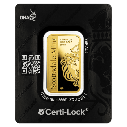 1 oz Archangel Michael Gold Bar | Scottsdale Mint