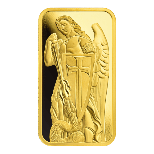 1 oz Archangel Michael Gold Bar | Scottsdale Mint