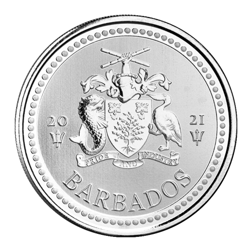 1 oz 2021 Barbados Trident Silver Coin | Scottsdale Mint