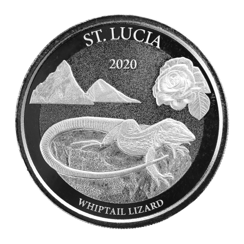1 oz 2020 EC8 St. Lucia Whiptail Lizard Silver Coin | Scottsdale