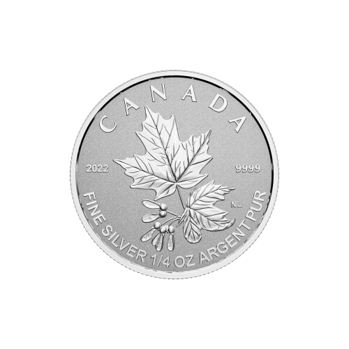 Ensemble de 5 pièces 2022 Monnaie royale canadienne | Pièces d'argent divisionnaire Feuille d'érable | Une couronne étincelante