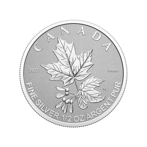 Ensemble de 5 pièces 2022 Monnaie royale canadienne | Pièces d'argent divisionnaire Feuille d'érable | Une couronne étincelante