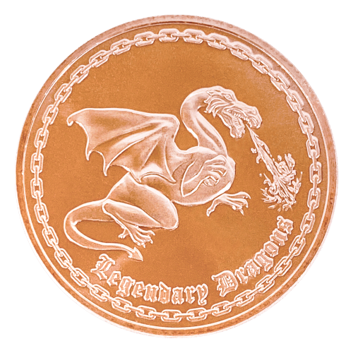 Ronde de cuivre Dragon de 1 once