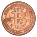 Ronde de cuivre Bitcoin de 1 once