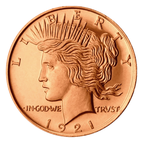 1 oz Peace Dollar Copper Round