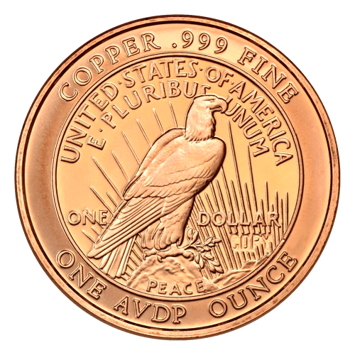 1 oz Peace Dollar Copper Round