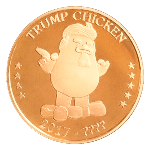 Ronde de cuivre Trump Poulet de 1 once