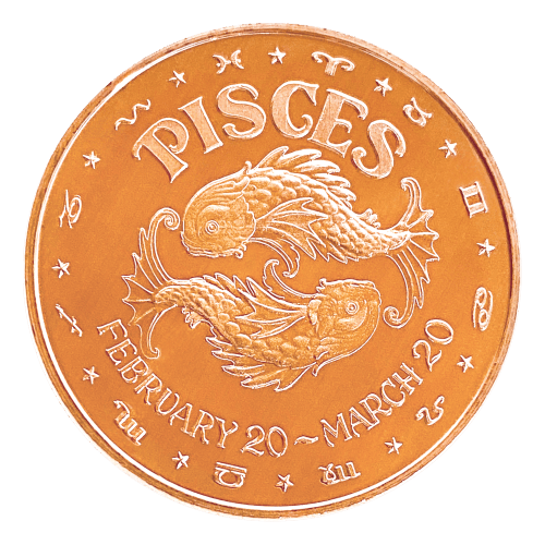 1 oz Pisces Copper Round