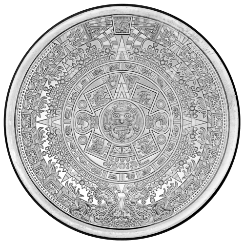 5 oz Aztec Calendar Silver Round