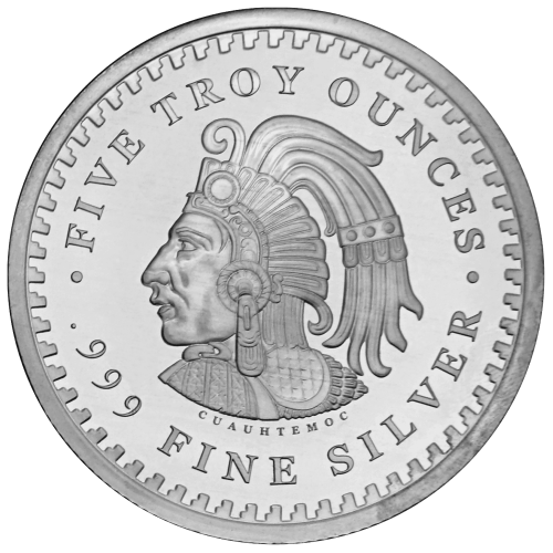 5 oz Aztec Calendar Silver Round