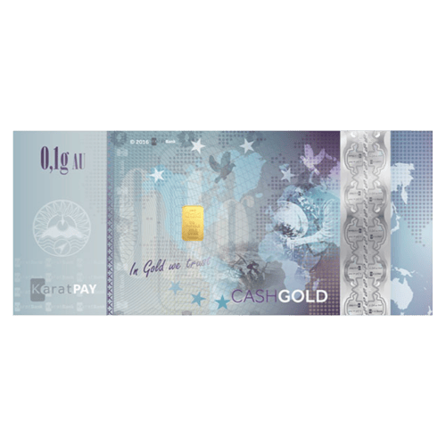 0.1 gram 2016 KaratPay CashGold Gold Bar
