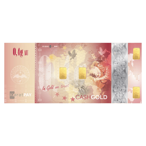 Lingot d'or CashGold KaratPay 2016 de 0,4 gramme