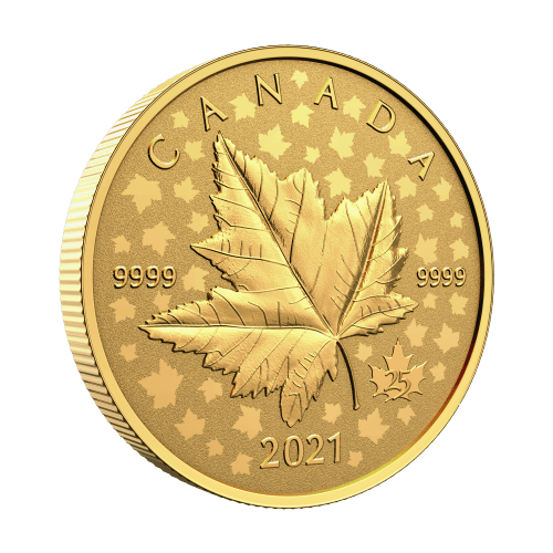 1 once 2021 Monnaie royale canadienne | Pièce d'or Piedfort Célébration Feuille d'érable
